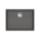 FRANKE MAG11023ADA-SHG-S Maris Undermount 25-in x 18.94-in Granite ADA Single Bowl Sink in Stone Grey In Stone Grey