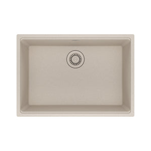 FRANKE MAG11025-CHA Maris Undermount 27-in x 19-in Granite Single Bowl Kitchen Sink in Champagne In Champagne