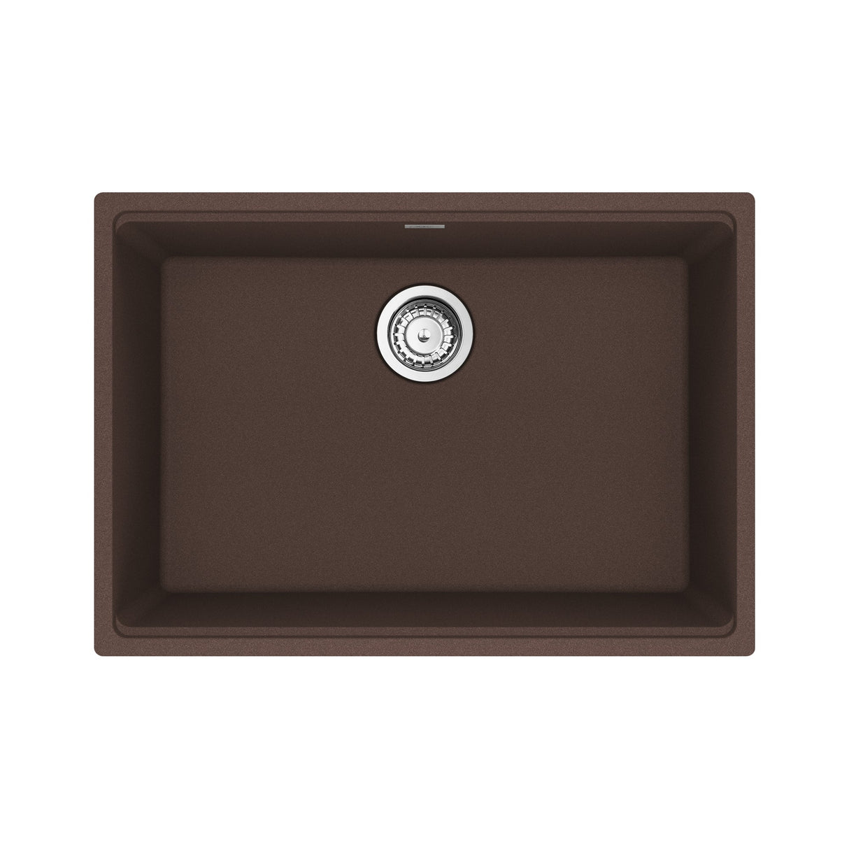 FRANKE MAG11025-MOC-S Maris Undermount 27-in x 19-in Granite Single Bowl Kitchen Sink in Mocha In Mocha