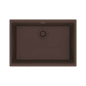 FRANKE MAG11025-MOC Maris Undermount 27-in x 19-in Granite Single Bowl Kitchen Sink in Mocha In Mocha