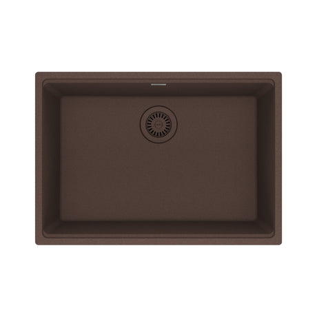 FRANKE MAG11025-MOC Maris Undermount 27-in x 19-in Granite Single Bowl Kitchen Sink in Mocha In Mocha