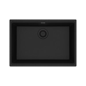 FRANKE MAG11025-ONY Maris Undermount 27-in x 19-in Granite Single Bowl Kitchen Sink in Onyx In Onyx