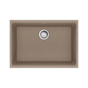 FRANKE MAG11025-OYS-S Maris Undermount 27-in x 19-in Granite Single Bowl Kitchen Sink in Oyster In Oyster