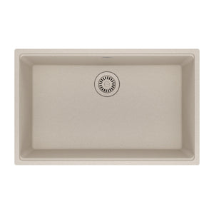 FRANKE MAG11028-CHA Maris Undermount 33-in x 22-in Granite Single Bowl Kitchen Sink in Champagne In Champagne