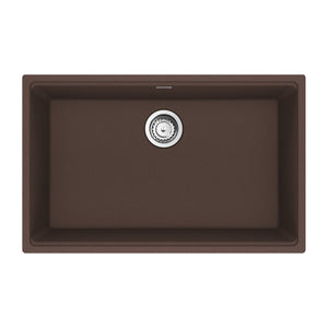 FRANKE MAG11028-MOC-S Maris Undermount 33-in x 22-in Granite Single Bowl Kitchen Sink in Mocha In Mocha