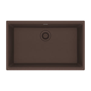 FRANKE MAG11028-MOC Maris Undermount 33-in x 22-in Granite Single Bowl Kitchen Sink in Mocha In Mocha
