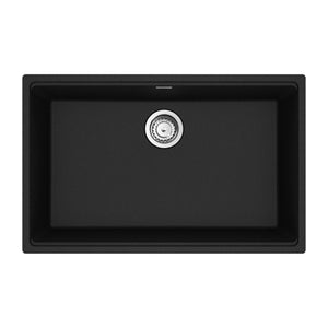 FRANKE MAG11028-ONY-S Maris Undermount 33-in x 22-in Granite Single Bowl Kitchen Sink in Onyx In Onyx