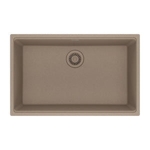 FRANKE MAG11028-OYS Maris Undermount 33-in x 22-in Granite Single Bowl Kitchen Sink in Oyster In Oyster