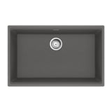 FRANKE MAG11028-SHG-S Maris Undermount 33-in x 22-in Granite Single Bowl Kitchen Sink in Stone Grey In Stone Grey