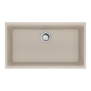 FRANKE MAG11029-CHA-S Maris Undermount 31-in x 17.81-in Granite Single Bowl Kitchen Sink in Champagne In Champagne