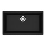 FRANKE MAG11029-ONY-S Maris Undermount 31-in x 17.81-in Granite Single Bowl Kitchen Sink in Onyx In Onyx