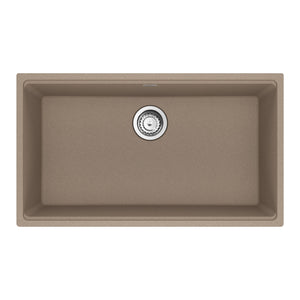 FRANKE MAG11029-OYS-S Maris Undermount 31-in x 17.81-in Granite Single Bowl Kitchen Sink in Oyster In Oyster