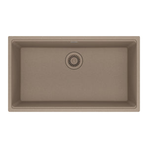 FRANKE MAG11029-OYS Maris Undermount 31-in x 17.81-in Granite Single Bowl Kitchen Sink in Oyster In Oyster