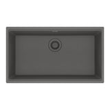 FRANKE MAG11029-SHG Maris Undermount 31-in x 17.81-in Granite Single Bowl Kitchen Sink in Stone Grey In Stone Grey