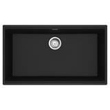 FRANKE MAG11031-MBK-S Maris Undermount 33-in x 18.94-in Granite Single Bowl Kitchen Sink in Matte Black In Matte Black