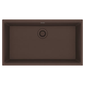 FRANKE MAG11031-MOC Maris Undermount 33-in x 18.94-in Granite Single Bowl Kitchen Sink in Mocha In Mocha