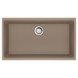 FRANKE MAG11031-OYS-S Maris Undermount 33-in x 18.94-in Granite Single Bowl Kitchen Sink in Oyster In Oyster