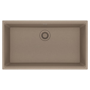 FRANKE MAG11031-OYS Maris Undermount 33-in x 18.94-in Granite Single Bowl Kitchen Sink in Oyster In Oyster