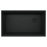 FRANKE MAG11031OW-MBK Maris Undermount 33-in x 19.31-in Granite Single Bowl Kitchen Sink in Matte Black In Matte Black