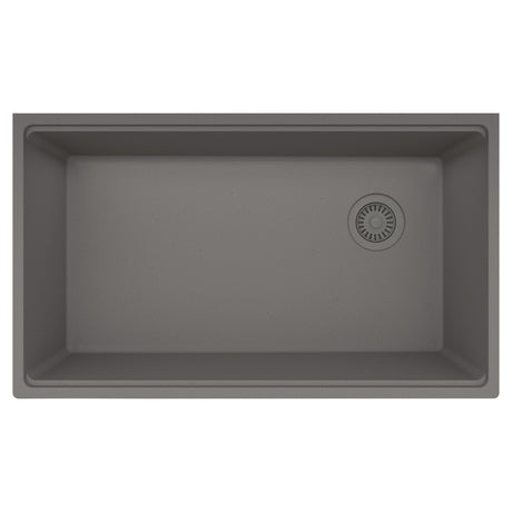 FRANKE MAG11031OW-SHG Maris Undermount 33-in x 19.31-in Granite Single Bowl Kitchen Sink in Stone Grey In Stone Grey
