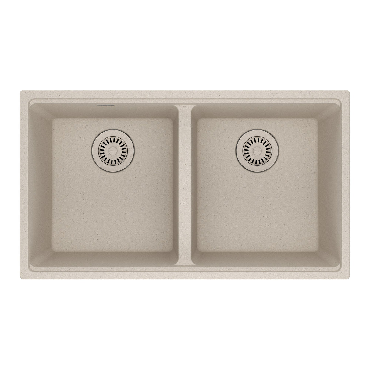 FRANKE MAG1201414-CHA Maris Undermount 31-in x 17.81-in Granite Double Bowl Kitchen Sink in Champagne In Champagne