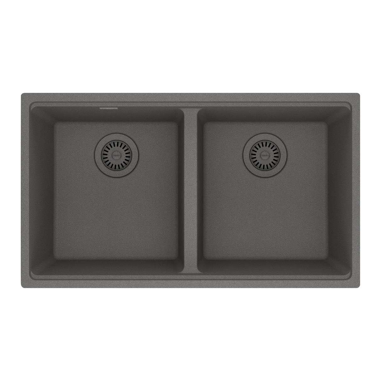 FRANKE MAG1201414-SHG Maris Undermount 31-in x 17.81-in Granite Double Bowl Kitchen Sink in Stone Grey In Stone Grey