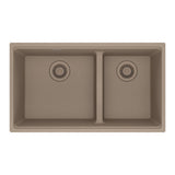 FRANKE MAG1601611LD-OYS Maris Undermount 31-in x 17.81-in Granite Double Bowl Kitchen Sink in Oyster In Oyster