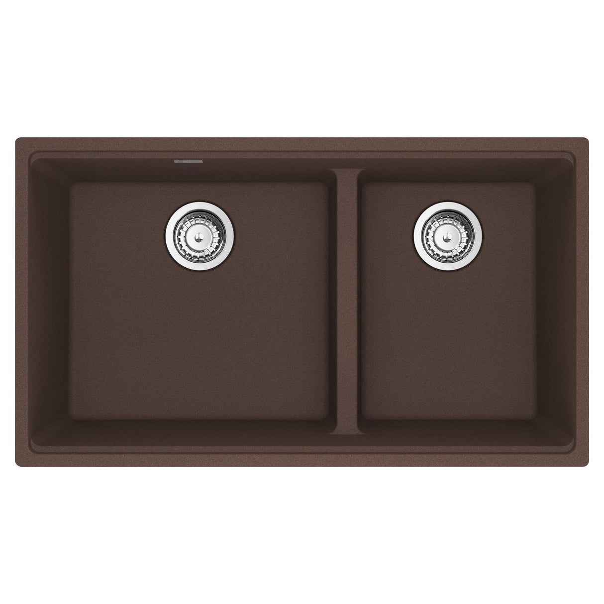 FRANKE MAG1601812LD-MOC-S Maris Undermount 33-in x 18.94-in Granite Double Bowl Kitchen Sink in Mocha In Mocha