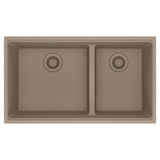FRANKE MAG1601812LD-OYS Maris Undermount 33-in x 18.94-in Granite Double Bowl Kitchen Sink in Oyster In Oyster