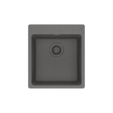 FRANKE MAG61015-SHG Maris Dual Mount 17.31-in x 19.69-in Granite Single Bowl Bar / Prep Sink in Stone Grey In Stone Grey