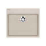 FRANKE MAG61023ADA-CHA-S Maris Topmount 25-in x 22-in Granite ADA Single Bowl Kitchen Sink in Champagne In Champagne