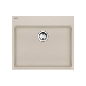 FRANKE MAG61023ADA-CHA-S Maris Topmount 25-in x 22-in Granite ADA Single Bowl Kitchen Sink in Champagne In Champagne