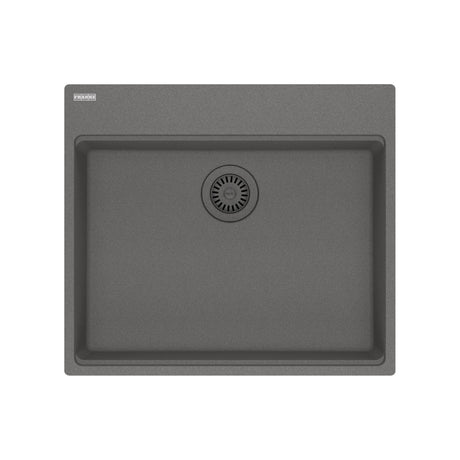 FRANKE MAG61023ADA-SHG Maris Topmount 25-in x 22-in Granite ADA Single Bowl Kitchen Sink in Stone Grey In Stone Grey