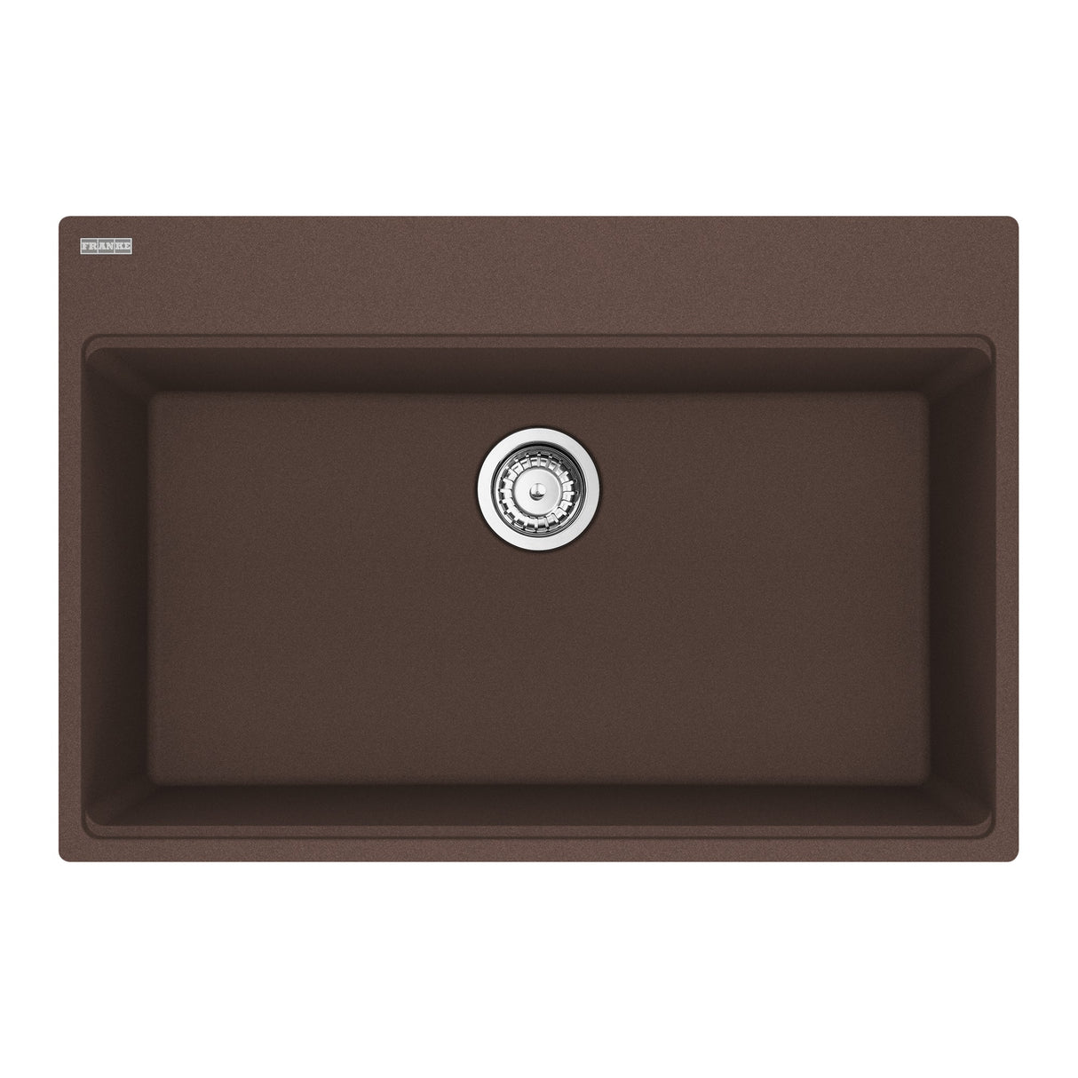 FRANKE MAG61029-MOC-S Maris Topmount 31-in x 20.88-in Granite Single Bowl Kitchen Sink in Mocha In Mocha