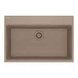 FRANKE MAG61029-OYS Maris Topmount 31-in x 20.88-in Granite Single Bowl Kitchen Sink in Oyster In Oyster