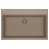 FRANKE MAG61031-OYS Maris Topmount 33-in x 22-in Granite Single Bowl Kitchen Sink in Oyster In Oyster