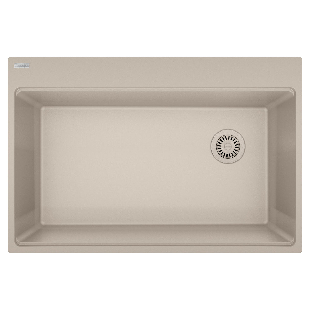 FRANKE MAG61031OW-CHA Maris Topmount 33-in x 22-in Granite Single Bowl Kitchen Sink in Champagne In Champagne