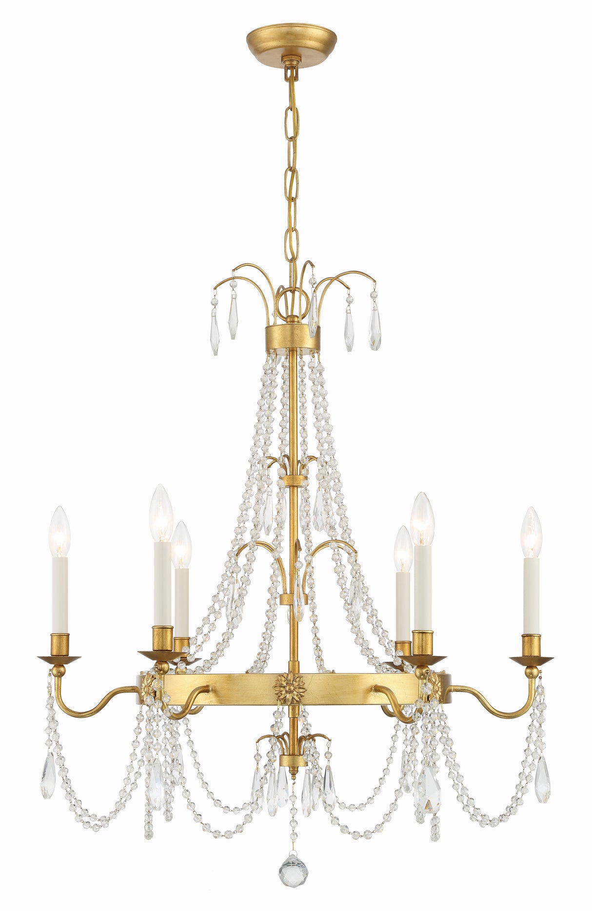 Maizey 6 Light Antique Gold Chandelier MAI-18606-GA