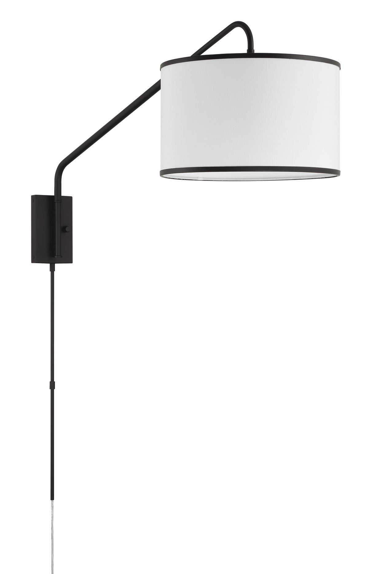 Mallory 1 Light Matte Black Task Sconce MAL-601-MK