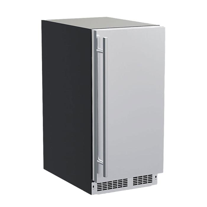 Marvel MANP415-SS01A 15" Low Profile ADA Nugget Ice Machine, 65 lb/Day, w/ Pump, Stainless Solid Door