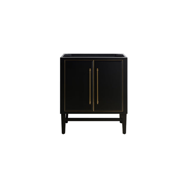 Avanity Mason 30 in. Vanity Only in Black with Gold Trim