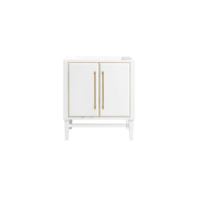 Avanity Mason 30 in. Vanity Only in White with Gold Trim