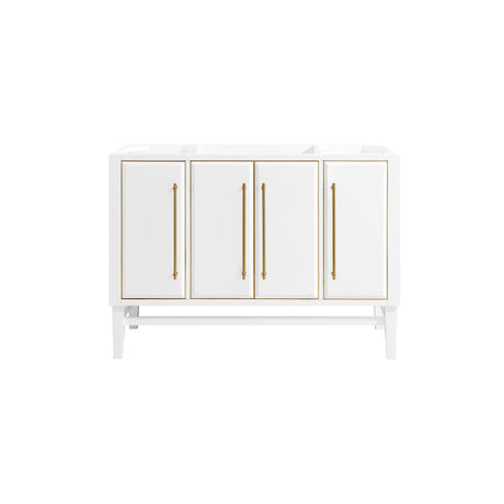 Avanity Mason 48 in. Vanity Only in White with Gold Trim
