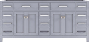 Virtu USA Caroline Parkway 72" Double Cabinet - Luxe Bathroom Vanities