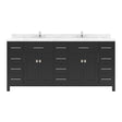 Virtu USA Caroline Parkway 72" Double Bath Vanity with White Quartz Top and Round Sinks - Luxe Bathroom Vanities