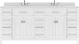 Virtu USA Caroline Parkway 72" Double Bath Vanity with Dazzle White Top and Round Sink - Luxe Bathroom Vanities Luxury Bathroom Fixtures Bathroom Furniture