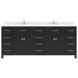 Virtu USA Caroline Parkway 78" Double Bath Vanity with White Quartz Top and Round Sinks - Luxe Bathroom Vanities