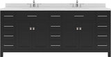 Virtu USA Caroline Parkway 78" Double Bath Vanity with Dazzle White Top and Square Sink - Luxe Bathroom Vanities Luxury Bathroom Fixtures Bathroom Furniture