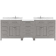 Virtu USA Caroline Parkway 93" Double Bath Vanity with White Quartz Top and Round Sinks - Luxe Bathroom Vanities