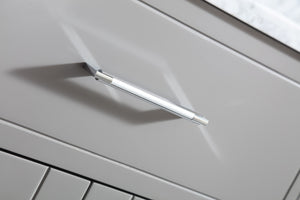 Virtu USA Caroline Parkway 93" Double Bath Vanity with White Marble Top and Square Sinks with Polished Chrome Faucets with Matching Mirror